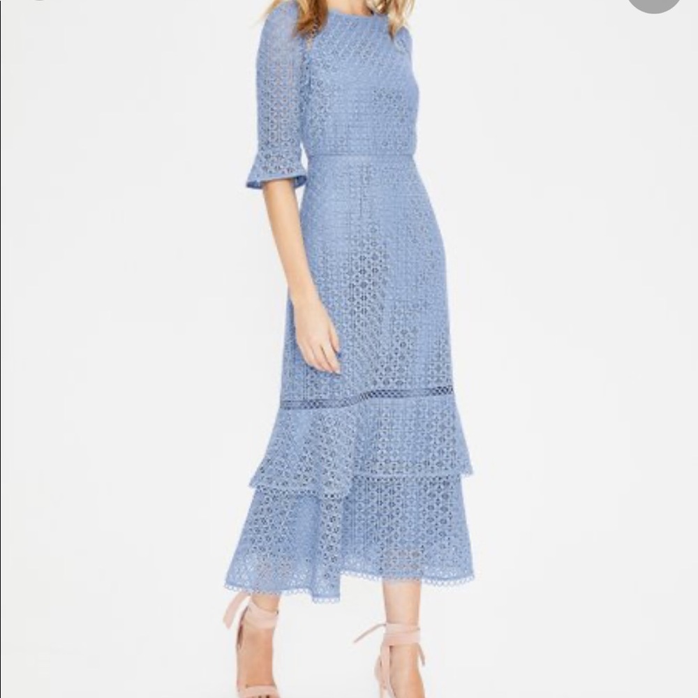 Boden Lana Light Blue Lace Dress Size 14